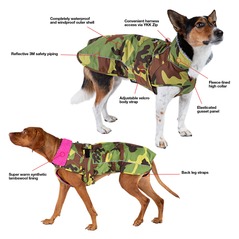 Dryrobe Dog Coat Dark Green Black-4